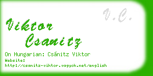 viktor csanitz business card